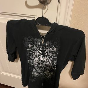 Black & White Cotton Hoodie